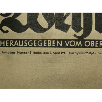Die Wehrmacht, nr.8, 9. huhtikuuta 1941, Deutsche Schlachtschiffe AUF England Atlantikwegen. Espenlaub militaria